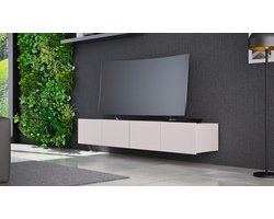 Promeubels - Tv meubel Kingston - Kasjmier (Beige) - 200cm (2x 100cm) - Tv kast - Hangend of staand