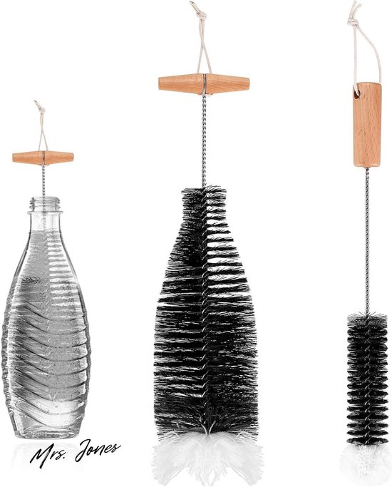 Grunda 35 cm flessenborstel, compatibel met Sodastream glazen fles
