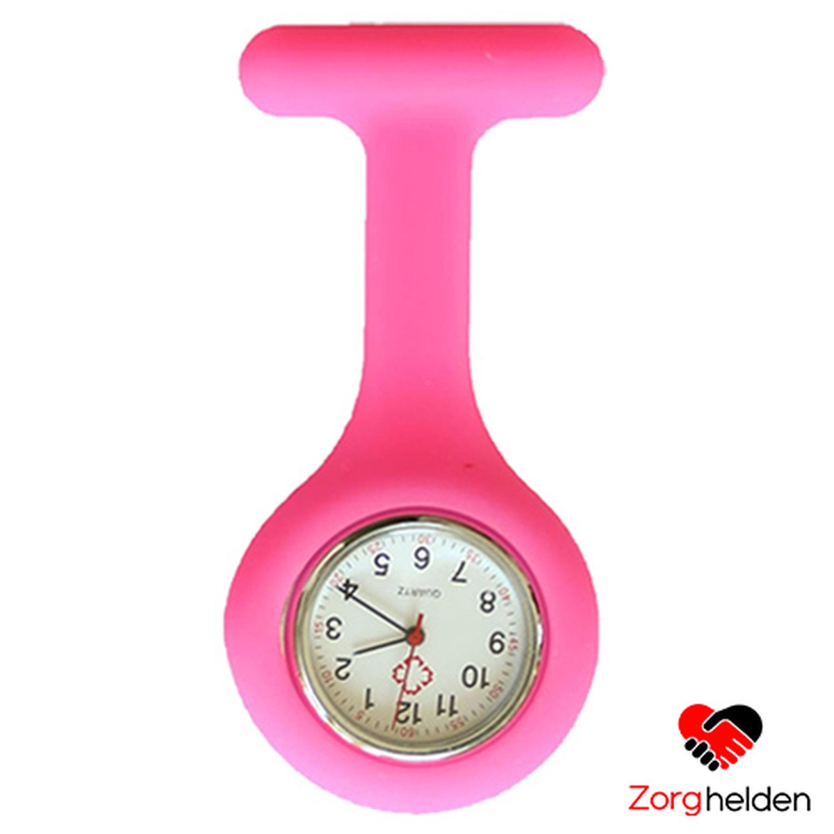 Zorghelden® Zusterhorloge Roze - Verpleegkundige horloge - Verpleegkundige accessoires - Zusterhorloge siliconen - Verpleegstershorloge - Verpleegkundige cadeau
