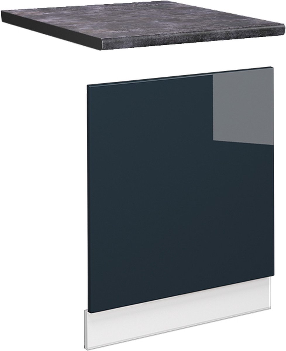 Vicco Fame-Line Keukenkasten – 60 cm, WB Antraciet Donkerblauw hoogglans