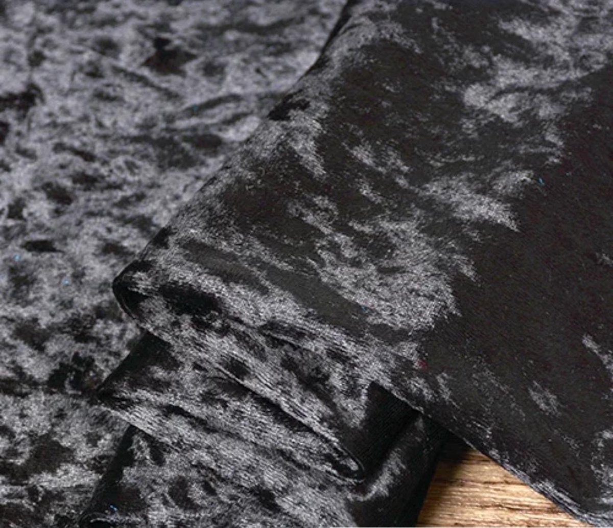 SV Productie & Lifestyle – Ronde Velvet Tafelkleed – Zwart – 160 cm – Luxe Huisdecoratie