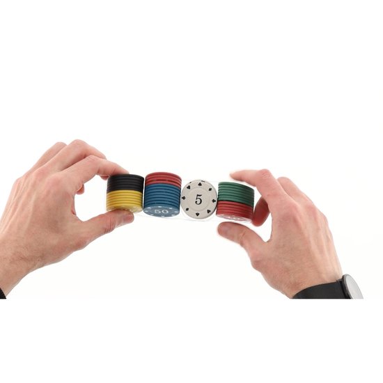 Pokerset - 48 Stuks poker chips - Poker set voor kaartspel, pokerspel en casino - pokerchips voor pokeren