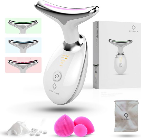 Envigante Huidverjongingsapparaat - Led gezichtsmasker - Facelift apparaat - Anti rimpel - Gezichtsmassage - Nekmassage