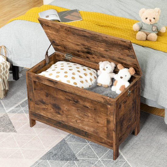 Teakhouten vintage opbergkist/dekenkast - Froufrou's