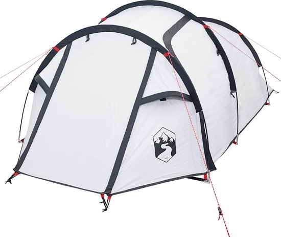 vidaXL - Tunneltent - 3-persoons - waterdicht - verduisterend - stof - wit van Vidaxl — afbeelding 4