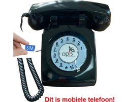 Vaste Telefoon via GSM mobiele netwerk - met SIM-kaart - 4G - 60 draaischijf - zwart