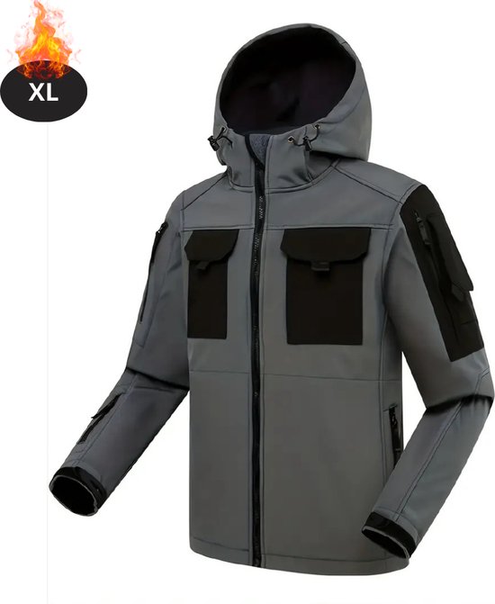 Livano Skipak - SkiBroek - Skijas - Ski Suit - Wintersport - Heren - Winter - Warm Fleece - Grijs - Maat XL