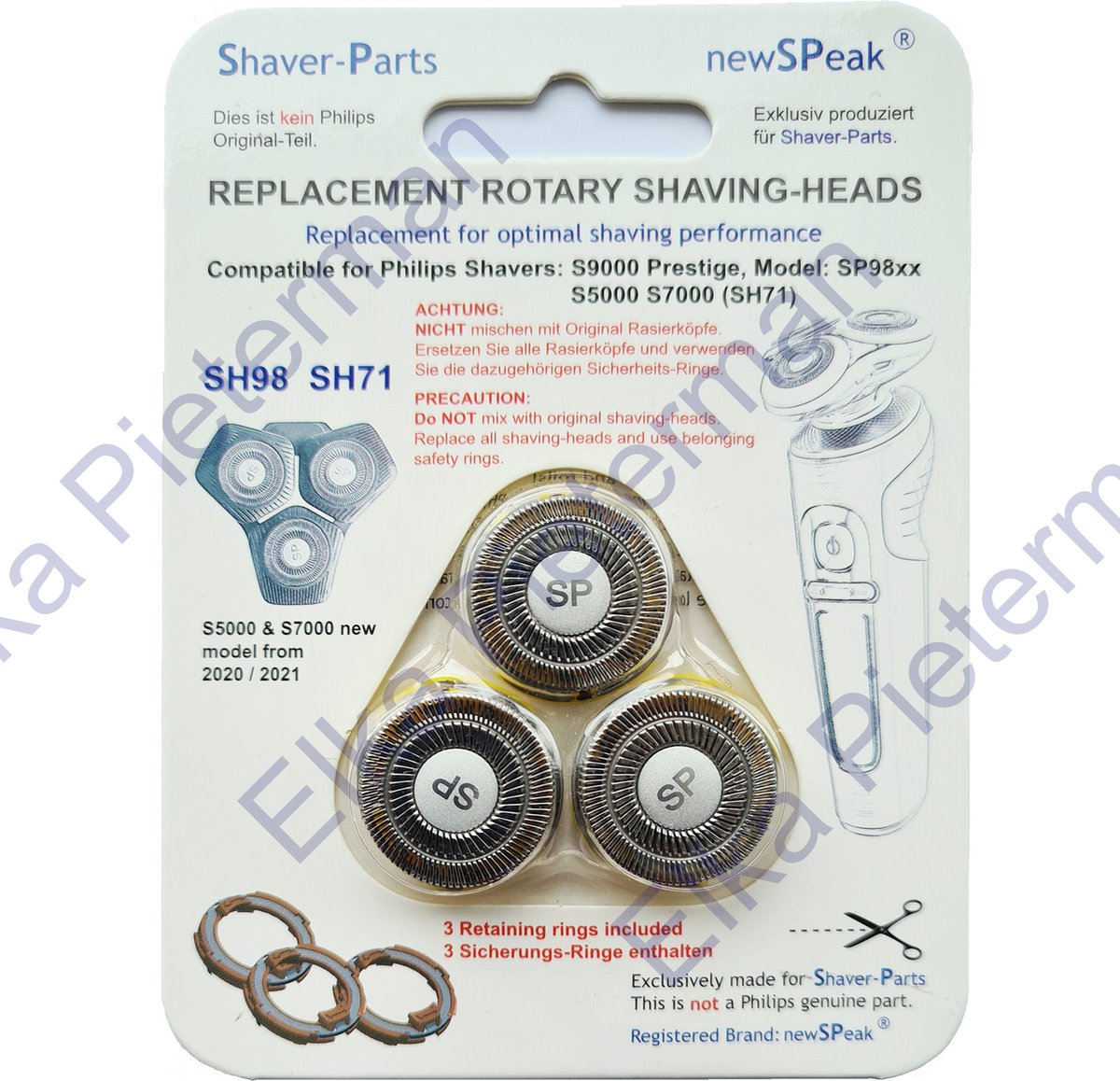 Shaver-Parts Scheerhoofd Alt Sh98/sh71