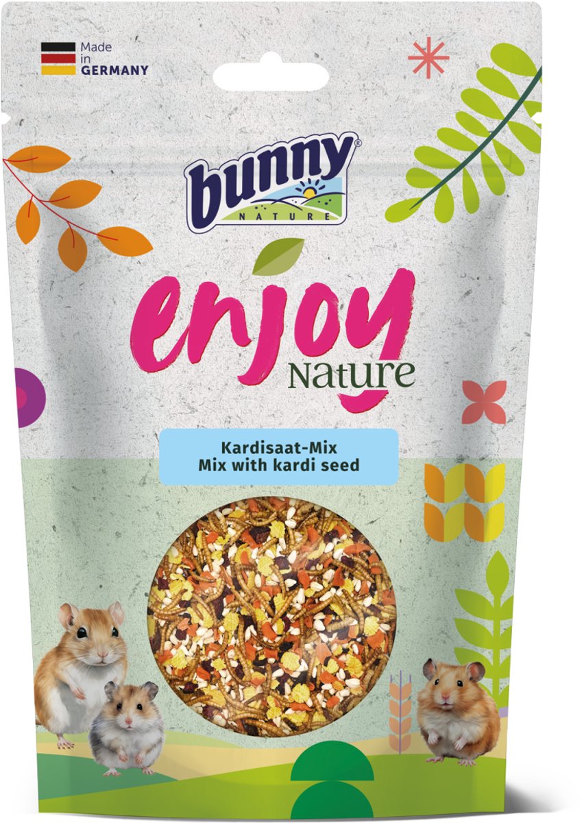 Kardizaad Mix 120gr - BUNNY NATURE - Natuurlijke Snack voor Knaagdieren - Geschikt voor Hamsters, Muizen, Gerbils, Ratten