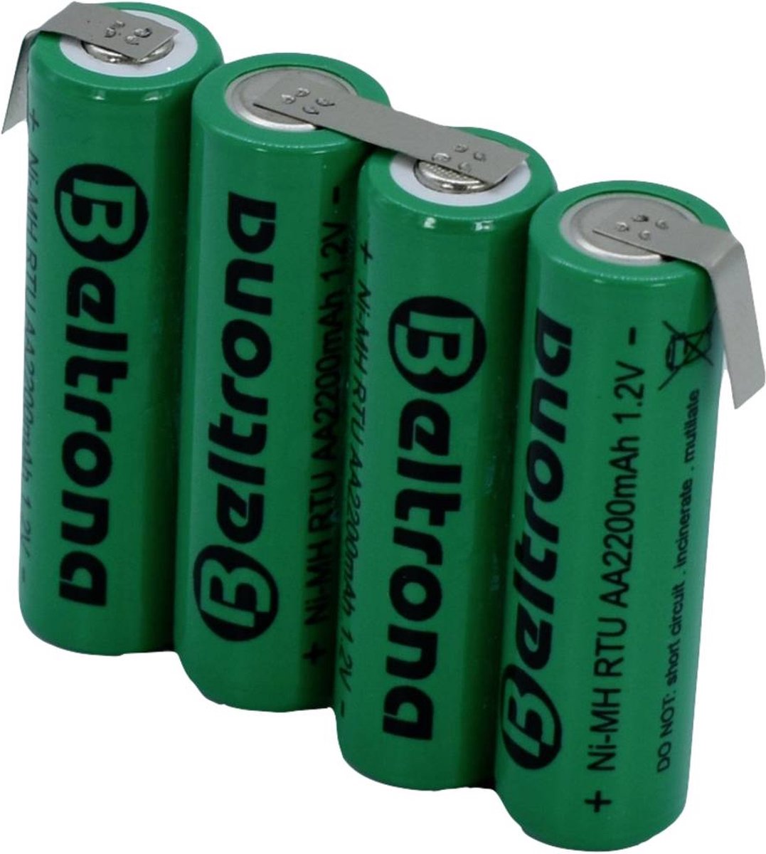 Beltrona RTU4AAZ Accupack Aantal cellen: 4 Batterijgrootte: AA (penlite) Z-soldeerlip NiMH 4.8 V 2200 mAh