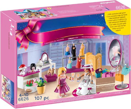 6626 Adventskalender 'Verkleedfeest' Met Exclusieve Baljurk - Leuke Fantasievolle Rollenspel - Speelsets Geschikt Voor Kinderen Vanaf 4 Jaar
