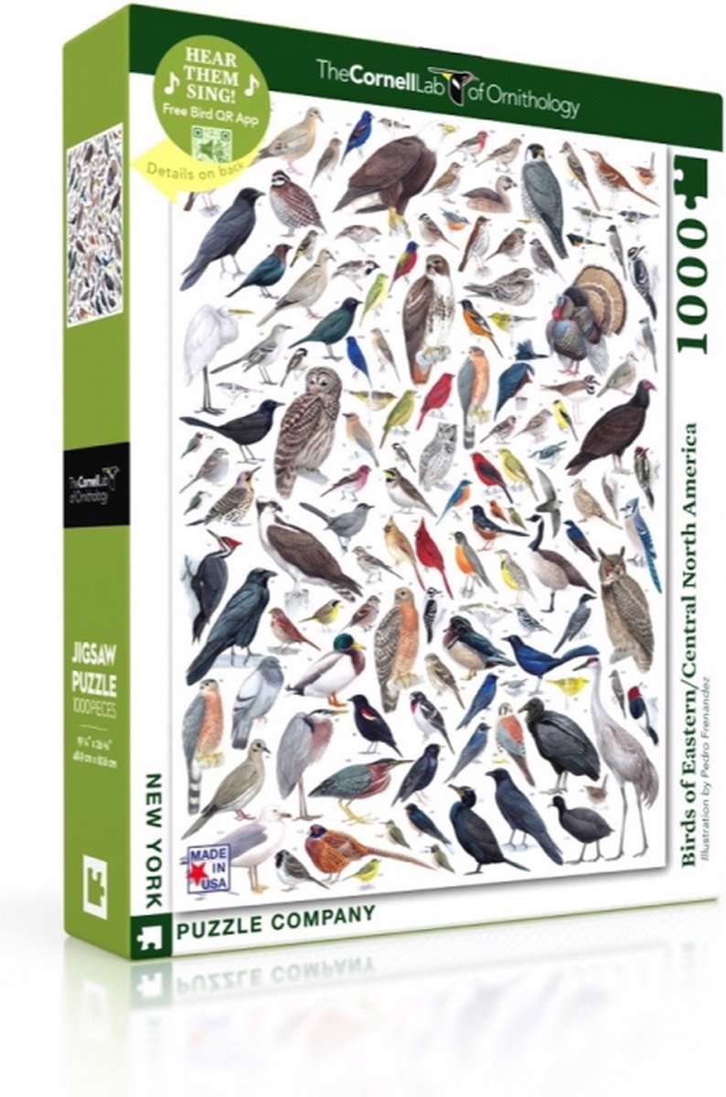 New York Puzzle Company - Cornell Lab Birds of Eastern/Centr. North American - 1000 stukjes puzzel