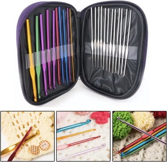 22-Delige Haaknaaldenset In Luxe Etui