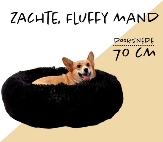 Rond bed Trixie Alena - Blauw/grijs
