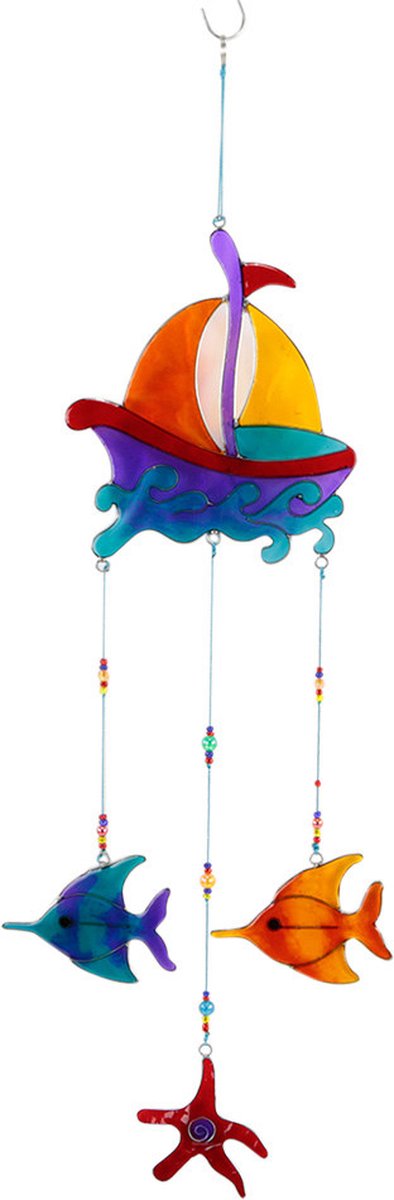 Mobiel resin schip/zee dieren meerkleurig