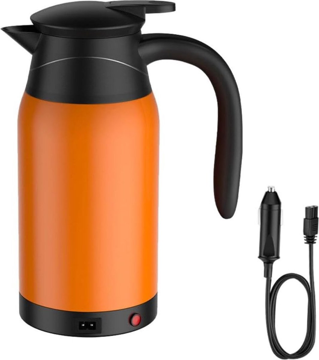 DailySupplies® Waterkoker 12v voor Auto - Heetwaterdispenser Klein - Oranje met Zwart
