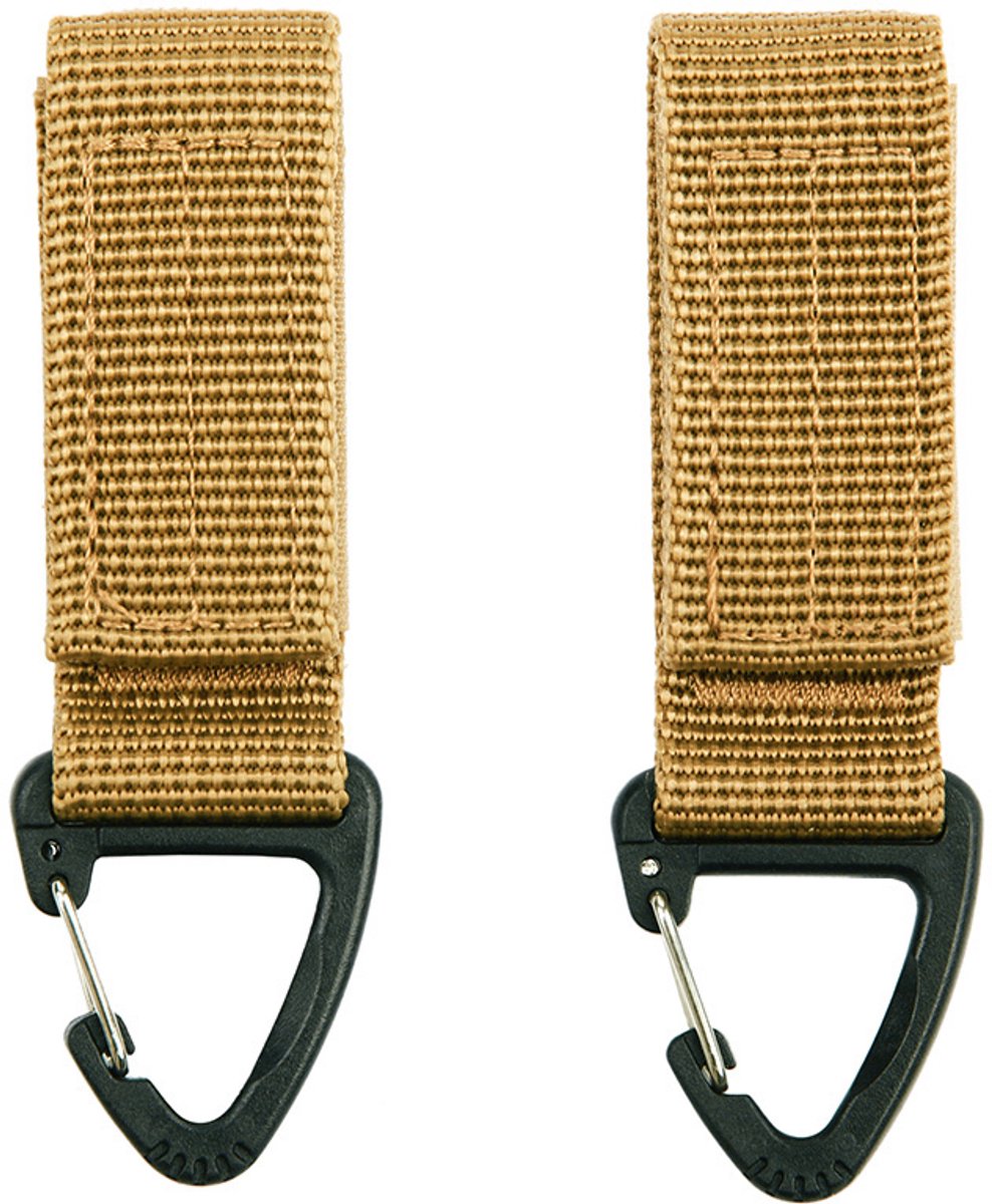 101inc Molle carabiner hook 2-pack coyote