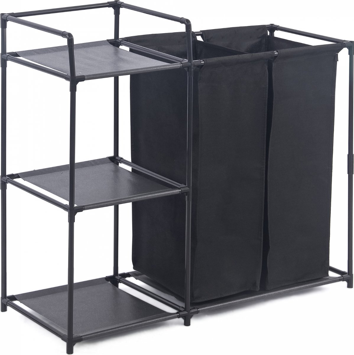 Goedkoopste Herzberg HG-04531 Wassorteerder met 2 Afneembare Zakken en een Opslagplank van 3 Niveaus