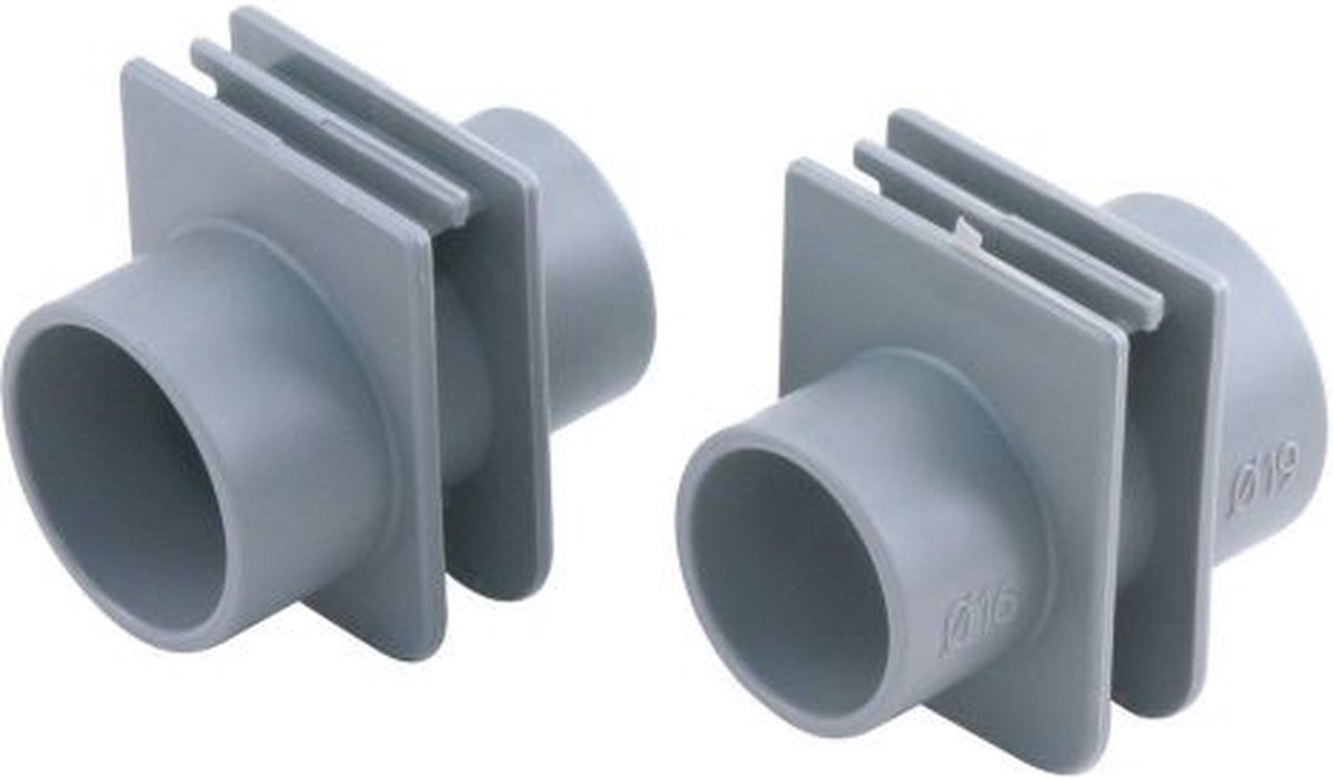 Pipelife buisinvoerstuk flexbox 16/19 mm grijs set 3 stuks