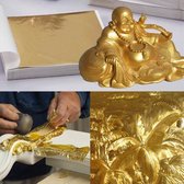 Actie4you® - Bladgoud Folie - 100 Vellen Decoratief Goud - Imitatie Bladgoud - 100 vellen Bladmetaal - Goud Papier Vel - 9 x 9 cm Set