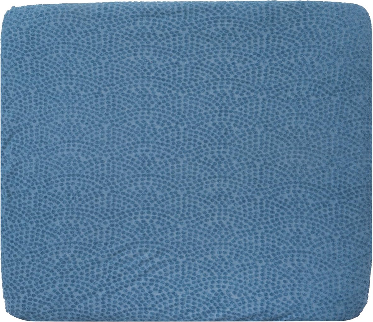 Goedkoopste JGS ® Biologisch Katoenen Aankleedkussenhoes met Indigo Seashells Design voor 85x75 cm Kussens