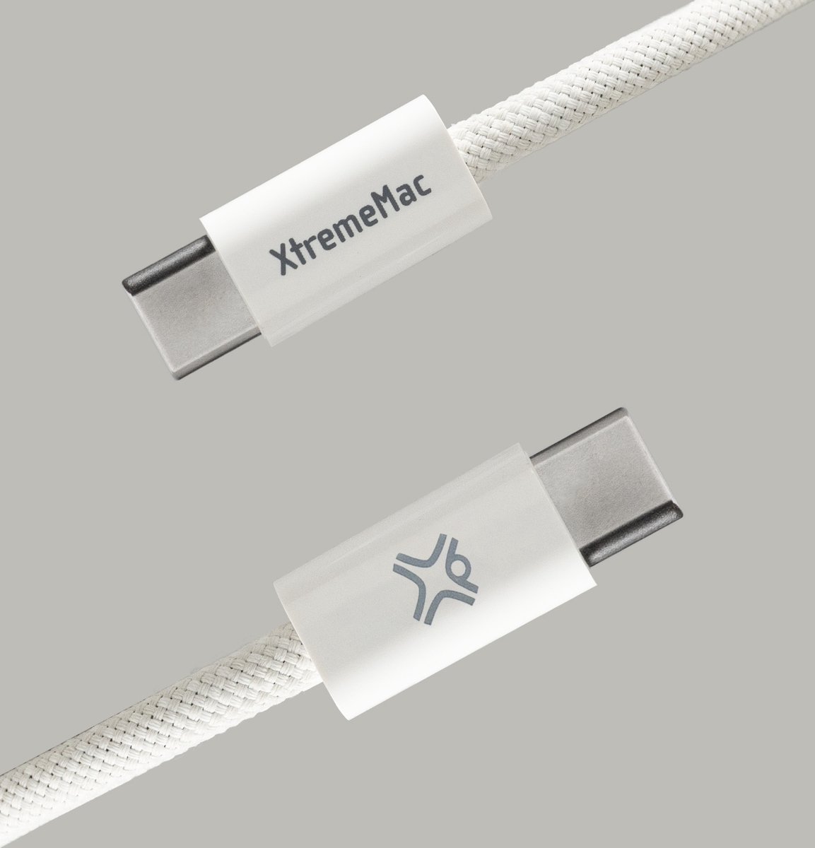 XtremeMac X-Magnet - Magnetische USB-C Kabel - 60W - Nylon - Ultra-Bestendig - 2 meter - Zwart