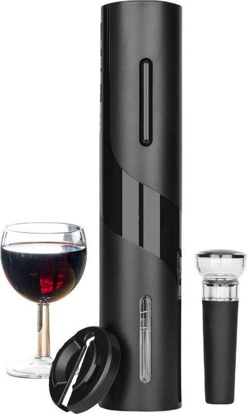 Bsteciar Electric Wine Corkscrew 4-in-1 Set with Automatic Wine Decanter and Wine Opener, USB-C Rechargeable, Vacuum Stopper, Capsule Cutter, Gift Box for Wine Lovers