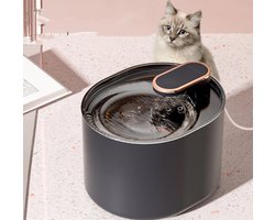 BVT ® Drinkfontein Kat - Waterfontein - Grote Variant- 3.0 Liter - Zwart - Automatische Drinkbak Kat - Geruisloos - Met Filter Voor De Beste Waterkwaliteit