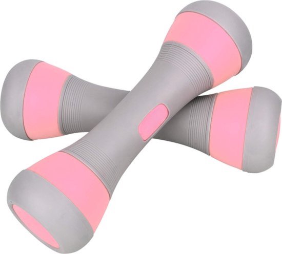 NXT Level 5.DUMBELL.2KG, Basic Fit - Dumbbell Set - Dumbbells, Rubber - Oranje - 2 x 2 kg, 183 x 33 cm
