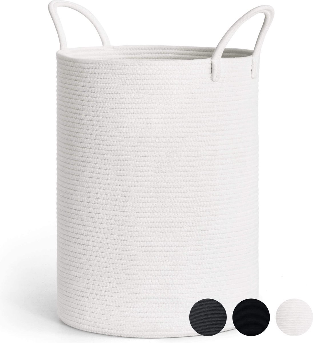 Goedkoopste JGS ® Stijlvolle Grote Katoenen Opbergmand voor Kinderen en Huishouden met Handvatten