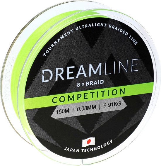 Gevlochten Lijn - Dreamline Competition - 0.16mm/15.54kg/150m - Fluo Groen - Mikado - Braided Line van Merkloos — afbeelding 2