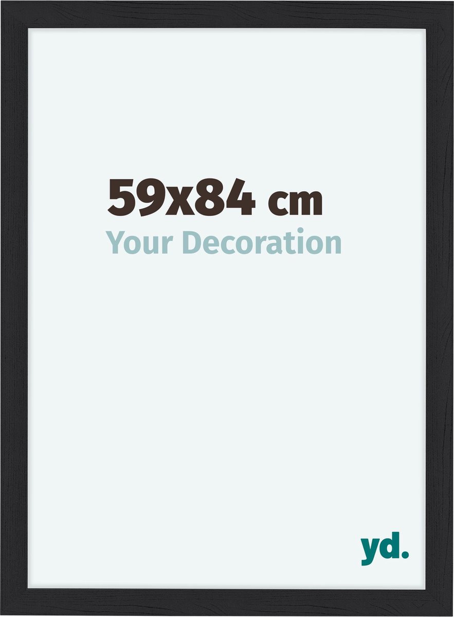 yd. Your Decoration - Fotolijst 59x84 cm - MDF - Zwart Houtnerf - Como