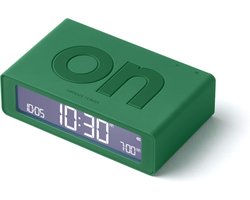 Lexon Flip Mini 8cmx2,3cmx4,9cm LR158 ON OFF Oplaadbare Wekker - Groen