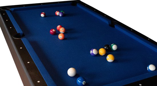 Cub Sports® Blackpool Pooltafel 7ft - inclusief gratis afdekhoes - Hufterproof - Indoor Pooltafel - Pooltafel voor thuis - Pooltafel 7ft - Zwart - Blauw laken - 80kg- 2 jaar garantie - Inclusief accessoires - Keuen - Set poolballen -Pooltafel School van Merkloos — afbeelding 2