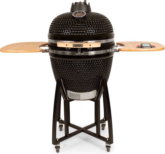 Patton Premium Kamado 21" - incl. Bluetooth kerntemperatuurmeter en LED Verlichting - Large - Ø47 cm - Zwart