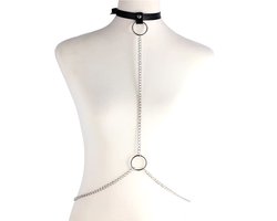 Sexy Choker Harnas Ketting - Dames Lingerie - Lichaams sieraad - Halsband