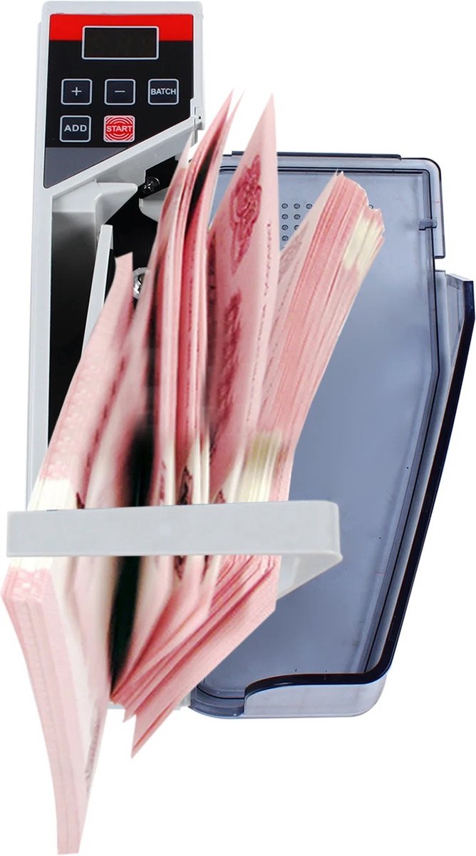 Botec draagbare mini Geldtelmachine - geldteller - geld teller - Compact Hulpmiddel voor Bankbiljetten - 600 biljetten per minuut