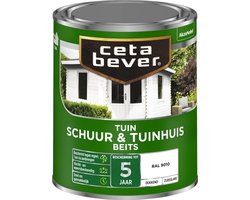 Cetabever - Tuinbeits Schuur & Tuinhuis Dekkend - RAL 9010 - 750 ML