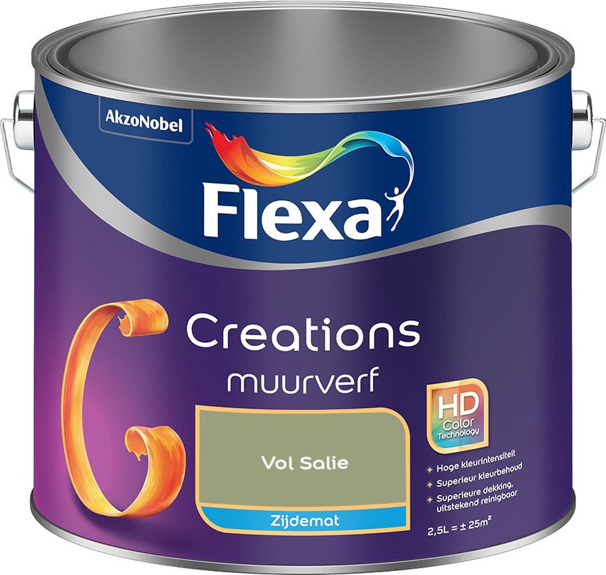 Flexa Creations Muurverf Zijdemat Vol Salie 2,5 L