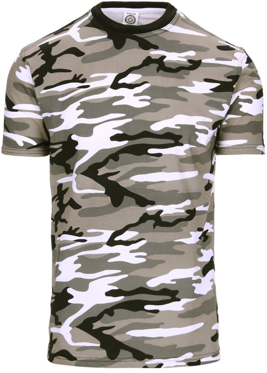Fostex Garments T-shirt Fostee camo Zwart