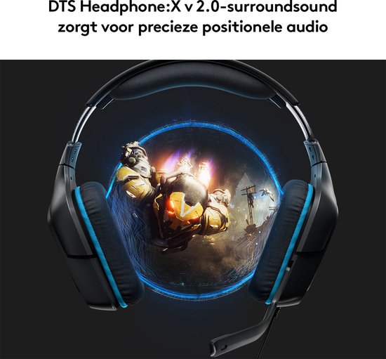 Logitech G432 - Bedrade Gaming Headset - Multiplatform - Blauw