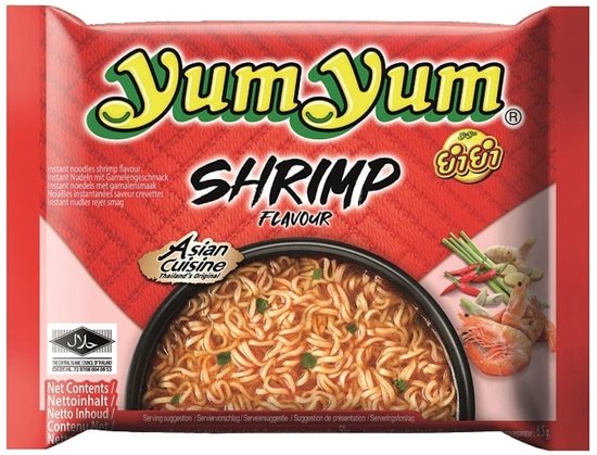 Yum Yum Noodles Garnalen- Soep - Multipack - 30 x 60g
