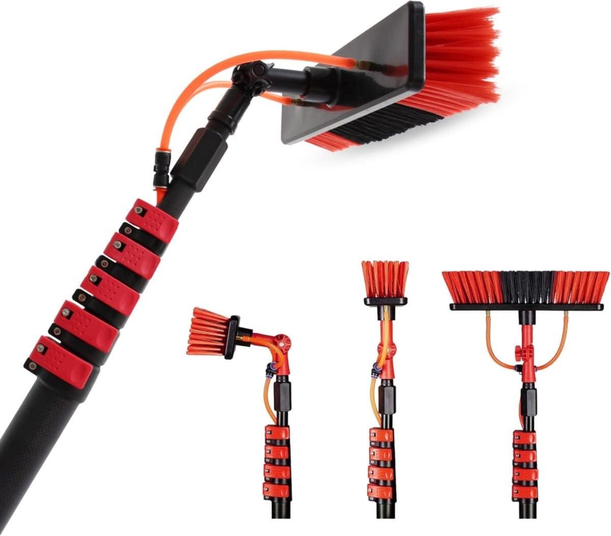 Goedkoopste White-Label® Telescopische Wasborstel - Uitschuifbare Raamwisser - Ramenwasser - Ruitenreiniger