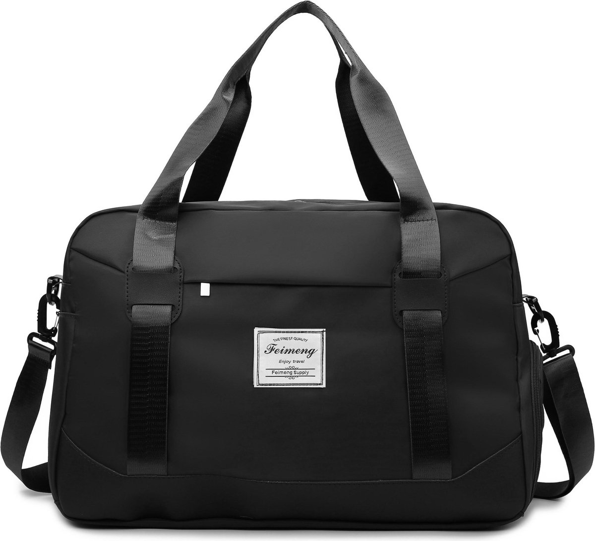 Geweo Reistas - Weekendtas - 45x36x20 - Sporttas - Duffel tas - Met Afneembare Schouderband - Zwart