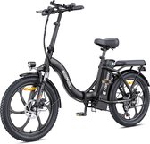 Vélo électrique Hillmiles MilePort 1 - Autonomie 60 km - Batterie amovible 48V13Ah - Moteur 250W - Shimano 7 vitesses - Vélo électrique City Commuter pliable 20 pouces - Zwart
