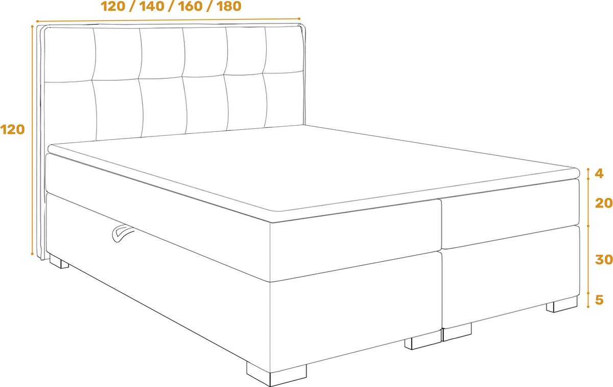 Meuba Home - Antwerp Boxspring - 160x200 thumbnail 2