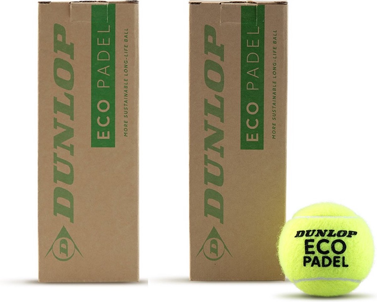 Dunlop ECO Padelballen 2 doosjes met 3 ballen