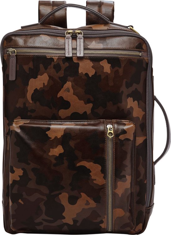 FOSSIL Sac à épaule bandoulière Sac à dos pour ordinateur portable Buckner Backpack BF Multi Brun