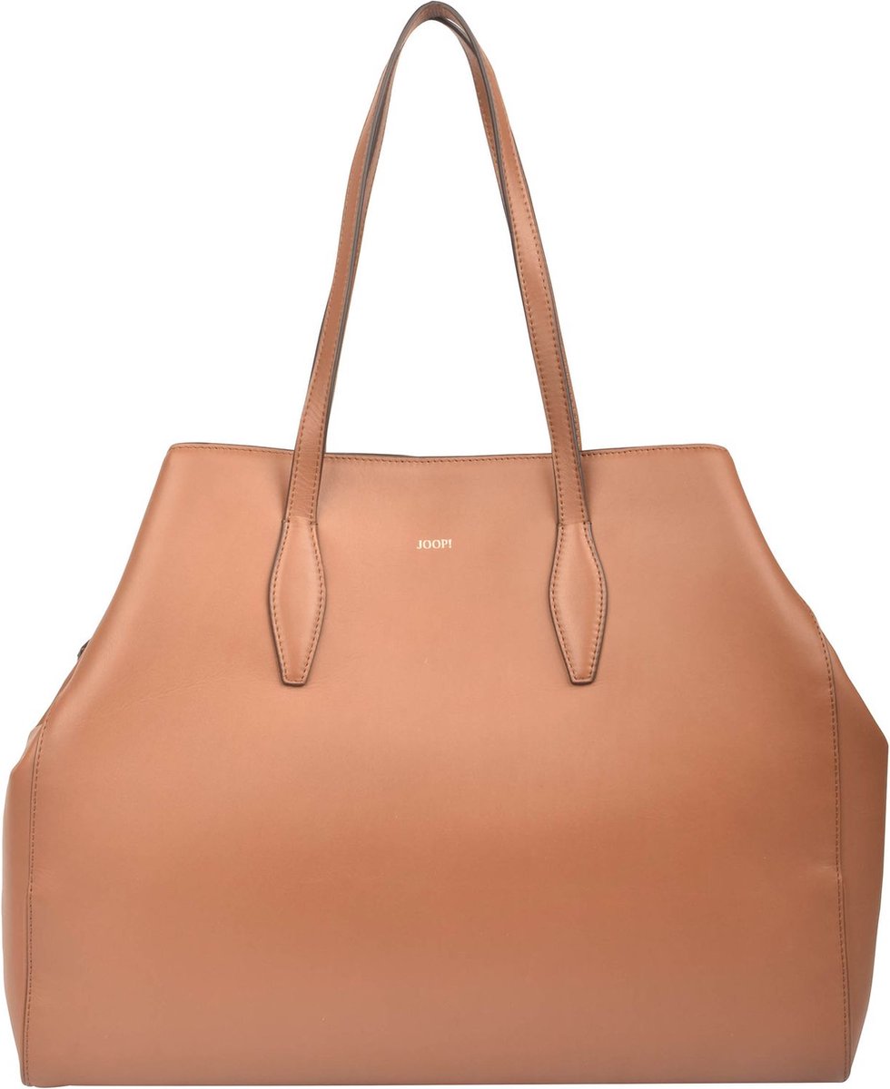 JOOP! Leren Schoudertas Sofisticato 1.0 Anela Shopper Cognac Bruine