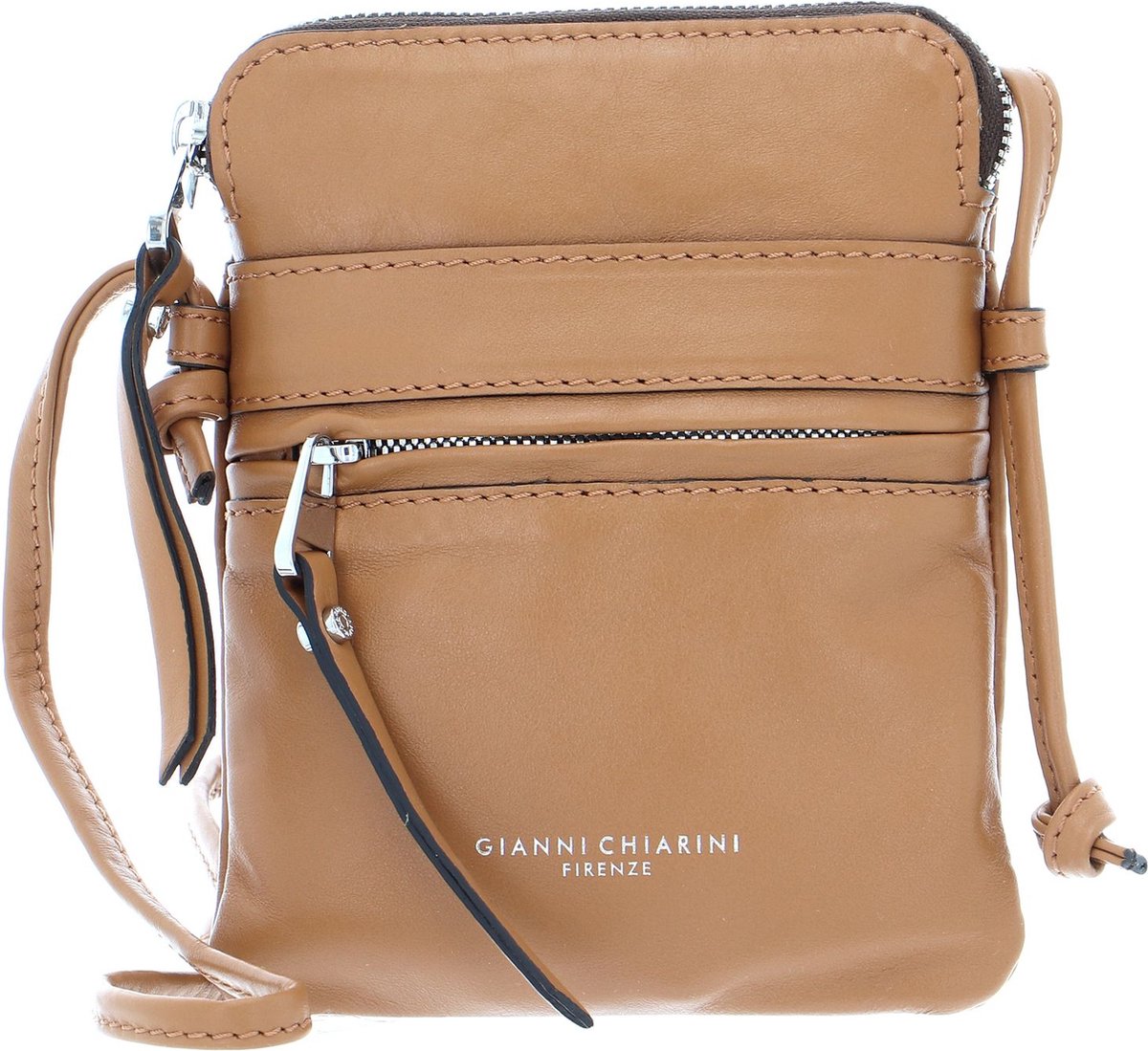 GIANNI CHIARINI Leren Schoudertas Avondtas Journey Crossbody Bag Cuoio Bruine